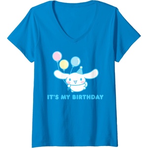 image:imageWomens Cinnamoroll Its My Birthday VNeck TShirtSapphire Blue
