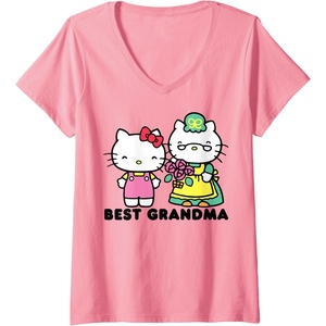 image:imageWomens Hello Kitty Best Grandma VNeck TShirtPink