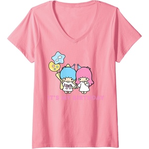 image:imageWomens Little Twin Stars Its My Birthday VNeck TShirtPink