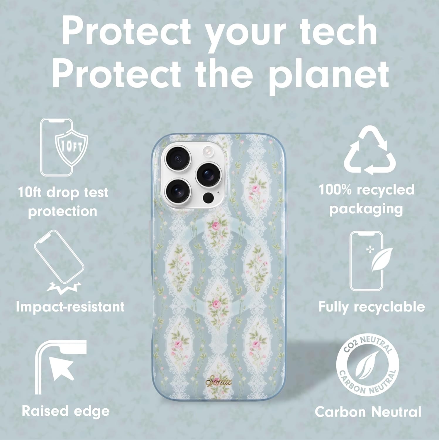 image:imageSonix x Sanrio Case for iPhone 12  iPhone 12 Pro  Compatible with MagSafe  10ft Drop Tested  Tuxedo BobaCottagecore