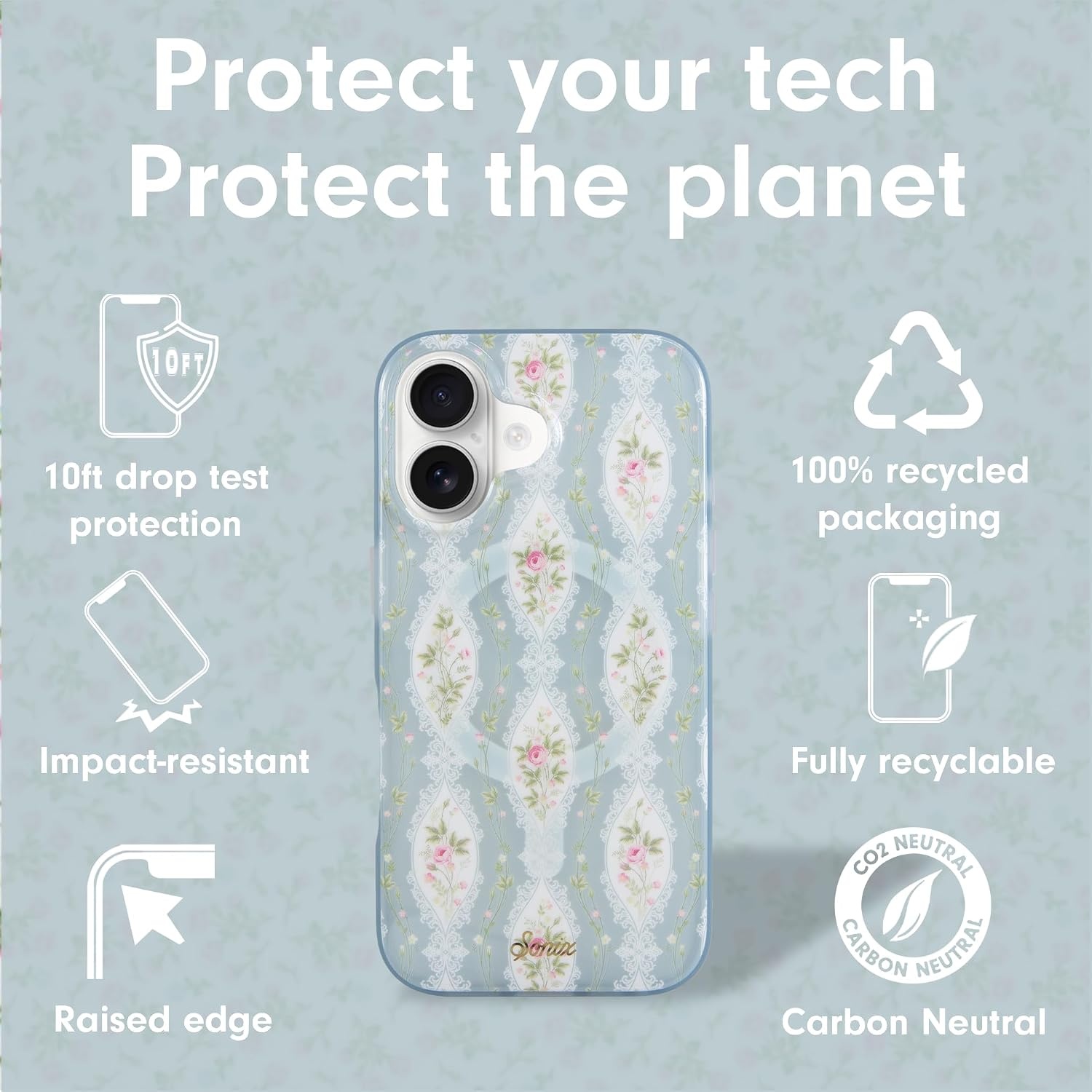 image:imageSonix x Sanrio Case for iPhone 12  iPhone 12 Pro  Compatible with MagSafe  10ft Drop Tested  Tuxedo BobaCottagecore