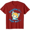 image:imageAggretsuko Yoga Breathe In Rage Out TShirtCranberry Red