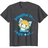 image:imageAggretsuko Yoga Breathe In Rage Out TShirtDark Heather Grey