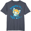 image:imageAggretsuko Yoga Breathe In Rage Out TShirtHeather Blue