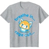 image:imageAggretsuko Yoga Breathe In Rage Out TShirtHeather Grey