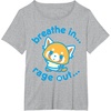 image:imageAggretsuko Yoga Breathe In Rage Out TShirtHeather Grey