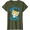 image:imageAggretsuko Yoga Breathe In Rage Out TShirtOlive Green