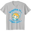 image:imageAggretsuko Yoga Breathe In Rage Out TShirtSilver Grey