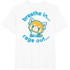 image:imageAggretsuko Yoga Breathe In Rage Out TShirtWhite