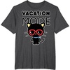 image:imageChococat Vacation Mode Sunglasses TShirtDark Heather Grey