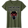 image:imageChococat Vacation Mode Sunglasses TShirtOlive Green