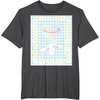 image:imageCinnamoroll Bubble Blue Ginham Daisy TShirt SmallDark Heather Grey