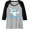 image:imageCinnamoroll Its my Birthday Raglan Baseball TeeBlackAthletic Heather