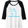 image:imageCinnamoroll Its my Birthday Raglan Baseball TeeBlackWhite