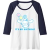 image:imageCinnamoroll Its my Birthday Raglan Baseball TeeNavy BlueWhite