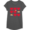 image:imageGudetama Hearts amp Eggs Valentines TShirtAsphalt Grey