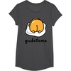 image:imageGudetama The Lazy Egg Backside Logo Tee Shirt TShirtDark Heather Grey