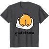 image:imageGudetama The Lazy Egg Backside Logo Tee Shirt TShirtDark Heather Grey