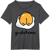 image:imageGudetama The Lazy Egg Backside Logo Tee Shirt TShirtDark Heather Grey