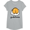 image:imageGudetama The Lazy Egg Backside Logo Tee Shirt TShirtHeather Grey