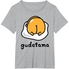 image:imageGudetama The Lazy Egg Backside Logo Tee Shirt TShirtHeather Grey