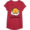 image:imageGudetama The Lazy Egg Backside Logo Tee Shirt TShirtRed Heather