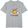 image:imageGudetama The Lazy Egg Its Meh My Birthday Confetti Party TShirt SmallHeather Grey