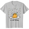 image:imageGudetama The Lazy Egg Its Meh My Birthday Confetti Party TShirt SmallSilver Grey