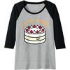 image:imageGudetama the Lazy Egg Its Meh Birthday Cake Raglan Baseball TeeBlackAthletic Heather