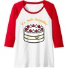 image:imageGudetama the Lazy Egg Its Meh Birthday Cake Raglan Baseball TeeRedWhite
