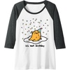 image:imageGudetama the Lazy Egg Its Meh my Birthday Confetti Party Raglan Baseball TeeDark Heather GreyWhite