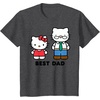 image:imageHello Kitty Best Dad Fathers Day TShirt SmallDark Heather Grey