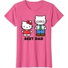 image:imageHello Kitty Best Dad Fathers Day TShirt SmallPink Heather