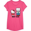 image:imageHello Kitty Best Dad Fathers Day TShirt SmallPink Heather