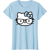 image:imageHello Kitty Black and White Nerd Glasses Short Sleeve TShirtBaby Blue