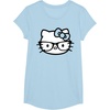 image:imageHello Kitty Black and White Nerd Glasses Short Sleeve TShirtBaby Blue