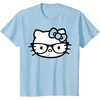 image:imageHello Kitty Black and White Nerd Glasses Short Sleeve TShirtBaby Blue