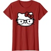 image:imageHello Kitty Black and White Nerd Glasses Short Sleeve TShirtCranberry Red