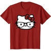 image:imageHello Kitty Black and White Nerd Glasses Short Sleeve TShirtCranberry Red
