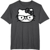 image:imageHello Kitty Black and White Nerd Glasses Short Sleeve TShirtDark Heather Grey