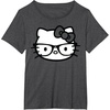 image:imageHello Kitty Black and White Nerd Glasses Short Sleeve TShirtDark Heather Grey