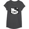 image:imageHello Kitty Black and White Nerd Glasses Short Sleeve TShirtDark Heather Grey