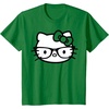image:imageHello Kitty Black and White Nerd Glasses Short Sleeve TShirtKelly Green
