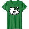 image:imageHello Kitty Black and White Nerd Glasses Short Sleeve TShirtKelly Green