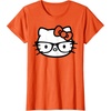 image:imageHello Kitty Black and White Nerd Glasses Short Sleeve TShirtOrange