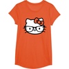 image:imageHello Kitty Black and White Nerd Glasses Short Sleeve TShirtOrange