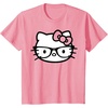 image:imageHello Kitty Black and White Nerd Glasses Short Sleeve TShirtPink