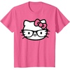 image:imageHello Kitty Black and White Nerd Glasses Short Sleeve TShirtPink Heather