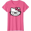 image:imageHello Kitty Black and White Nerd Glasses Short Sleeve TShirtPink Heather