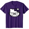 image:imageHello Kitty Black and White Nerd Glasses Short Sleeve TShirtPurple